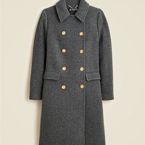 J. Crew Charcoal Wool Jacket with Chain Accent